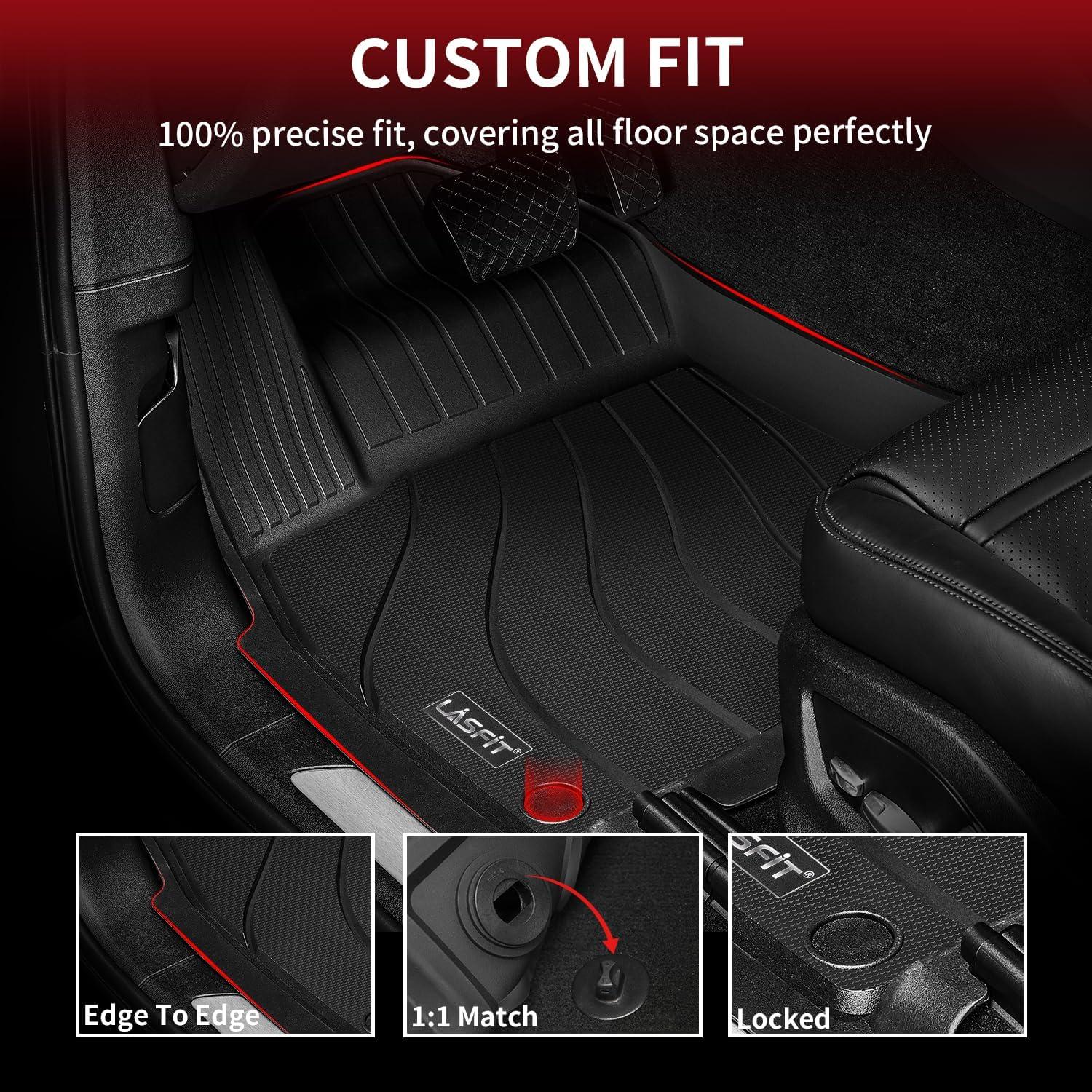 imageLASFIT Floor Mats ampamp Cargo Mat for Acura RDX 20192026 All Weather Floor Liner TPE Custom Fit 1st ampamp 2nd Row Rubber Car Mats and Cargo Liner for Acura RDX Automotive Accessories Black Tasteless20192026  For Porsche Cayenne  Floor Mats