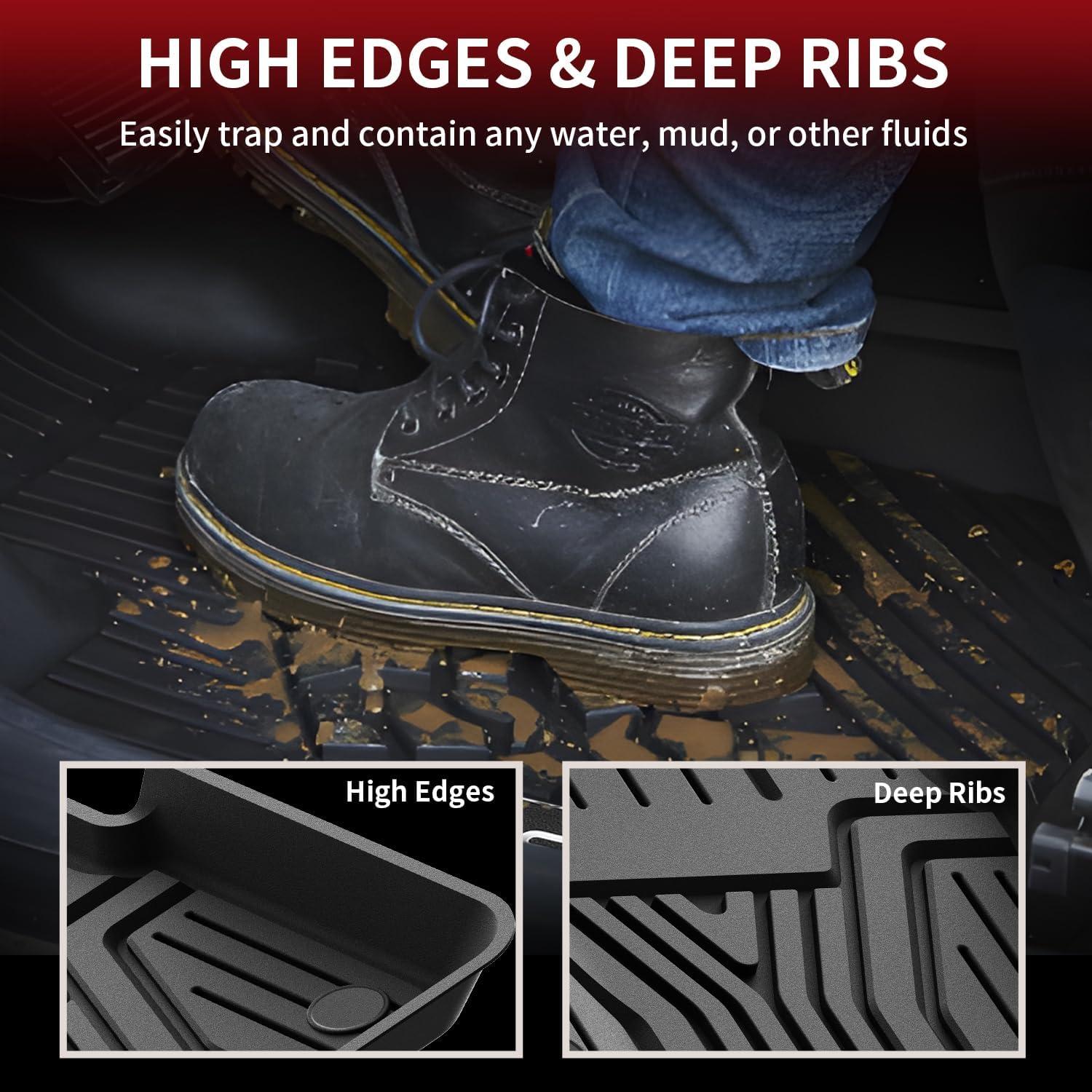 imageLASFIT Floor Mats ampamp Cargo Mat for Honda HRV 20162022 AWD Model All Weather TPE Custom Fit HRV Floor Liner Accessories 1st ampamp 2nd Row ampamp Trunk Mat Full Set Black Not for FWD2For Honda Civic  20162021  1st  2nd Row