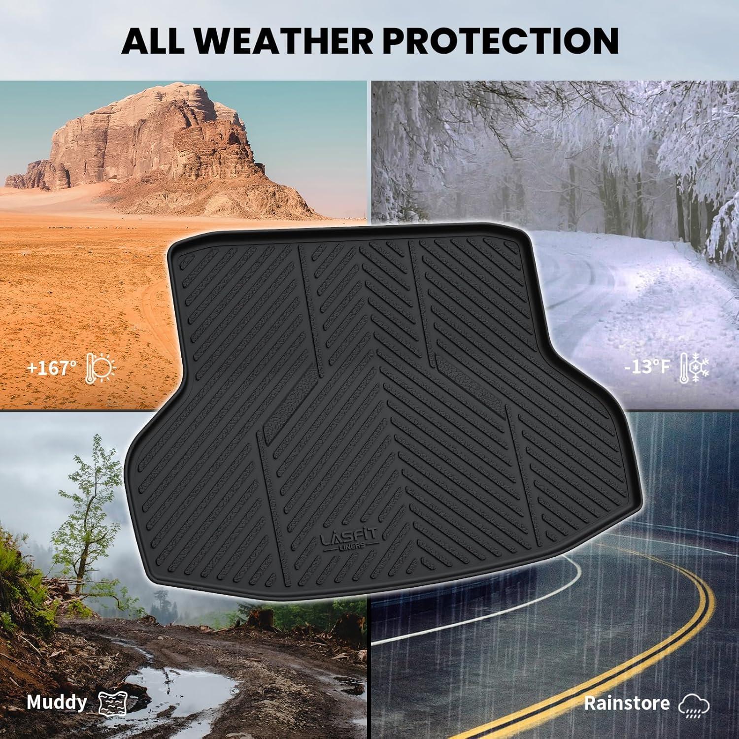 imageLASFIT Floor Mats ampamp Cargo Mat for Honda HRV 20162022 AWD Model All Weather TPE Custom Fit HRV Floor Liner Accessories 1st ampamp 2nd Row ampamp Trunk Mat Full Set Black Not for FWD1For Honda Civic  20162021  Trunk Mat