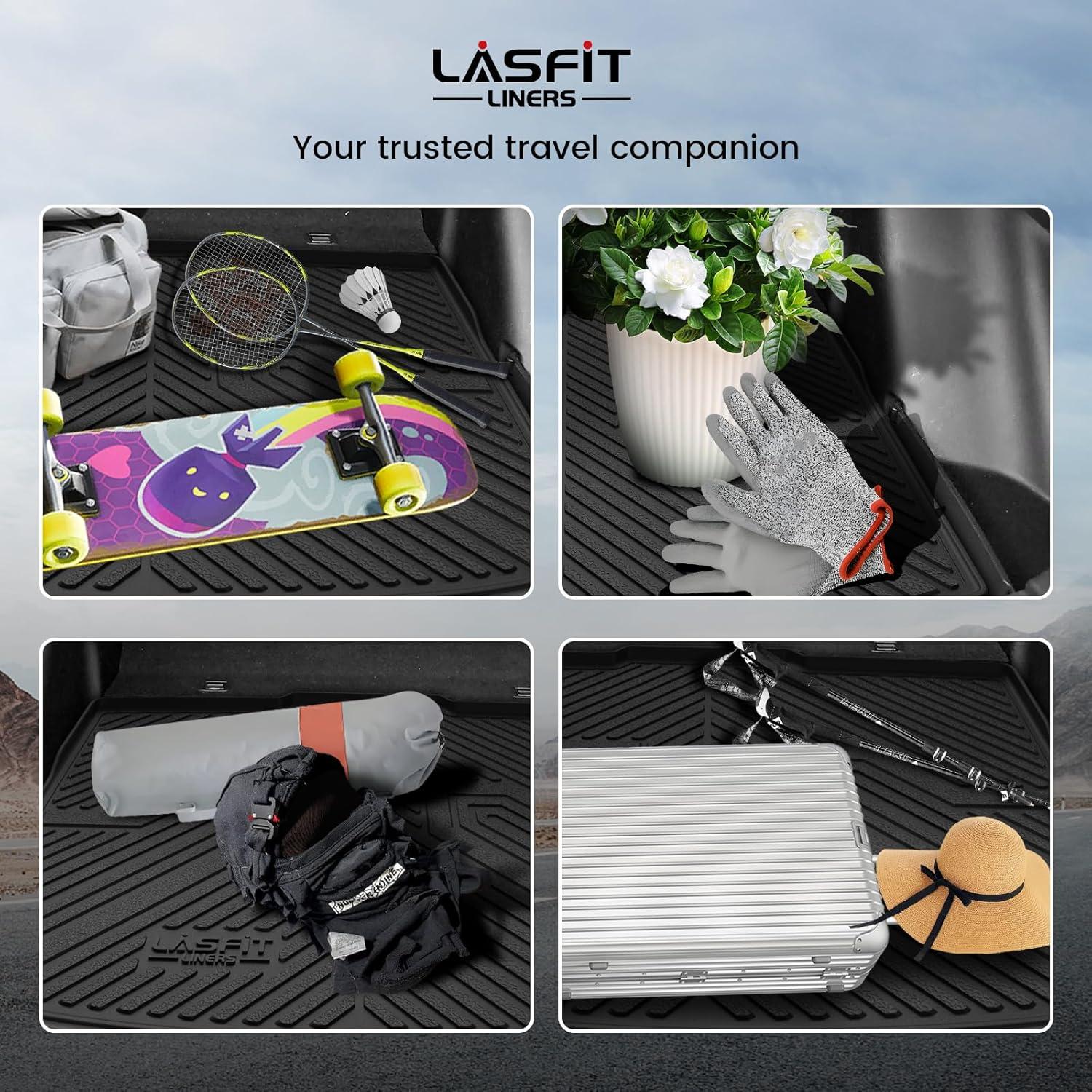 imageLASFIT Floor Mats ampamp Cargo Mat for Honda HRV 20162022 AWD Model All Weather TPE Custom Fit HRV Floor Liner Accessories 1st ampamp 2nd Row ampamp Trunk Mat Full Set Black Not for FWD2For Honda CRV  20232026  Cargo Mat Lower Position