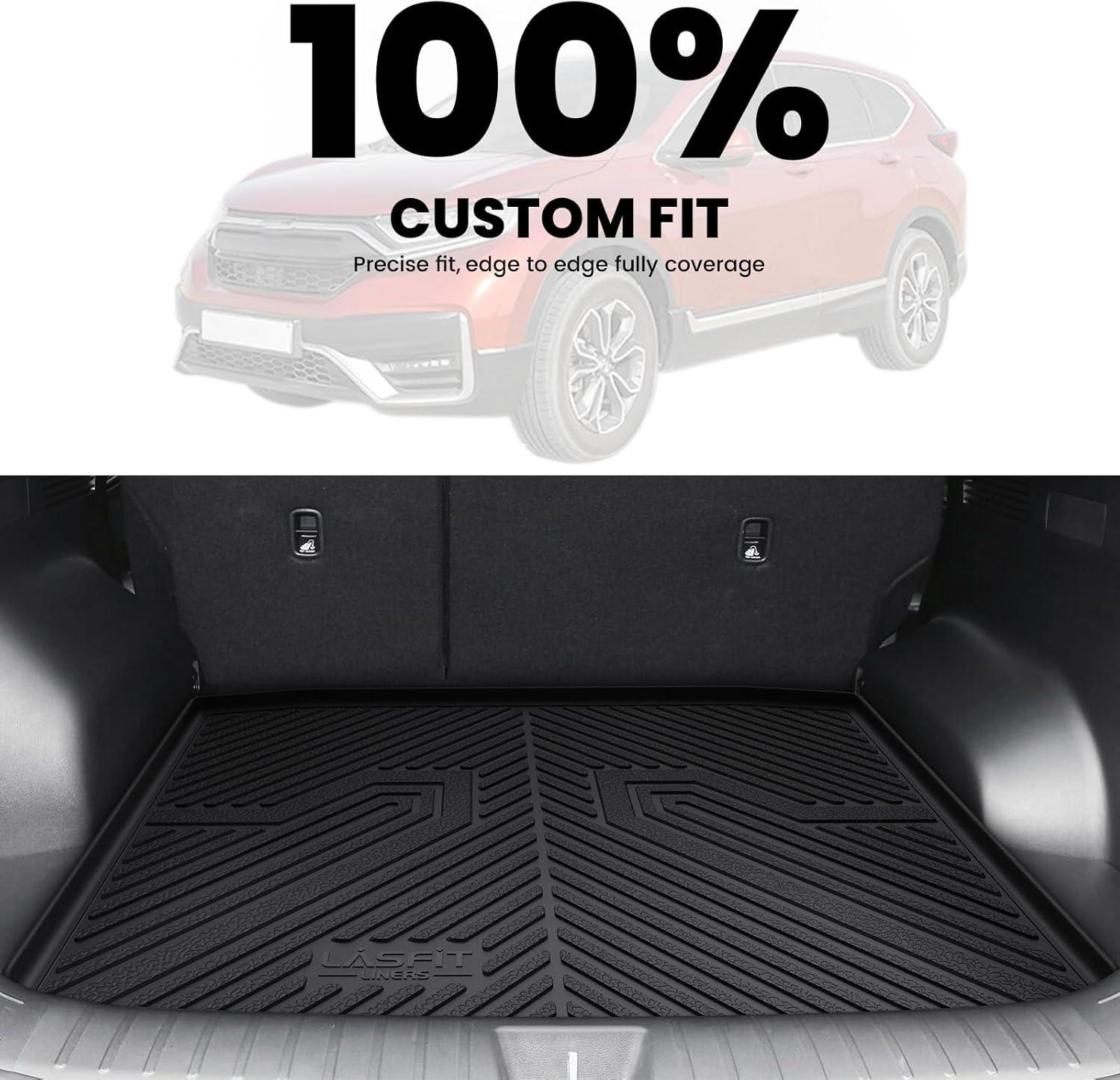imageLASFIT Floor Mats ampamp Cargo Mat for Honda HRV 20162022 AWD Model All Weather TPE Custom Fit HRV Floor Liner Accessories 1st ampamp 2nd Row ampamp Trunk Mat Full Set Black Not for FWD2For Honda CRV  20172022  Full Set Lower Position