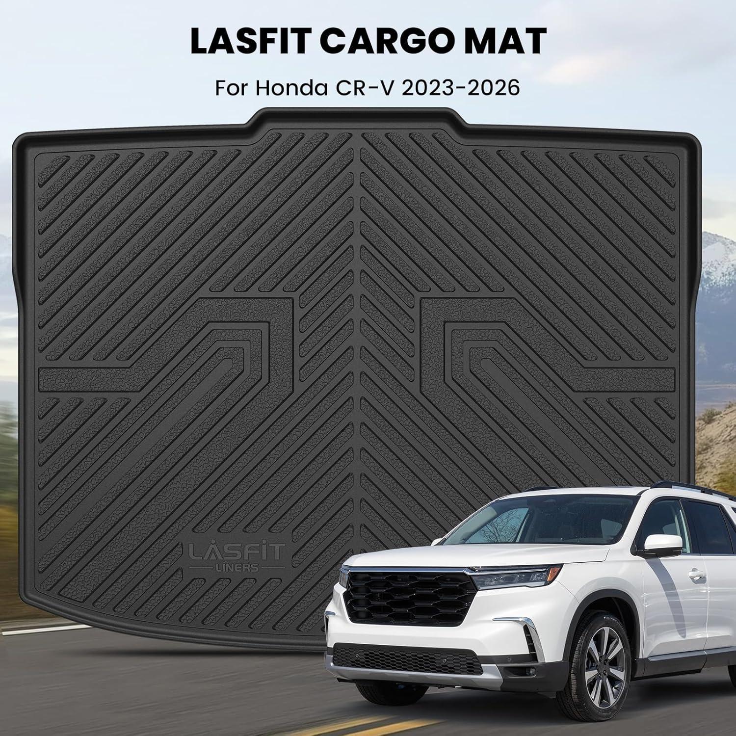 imageLASFIT Floor Mats ampamp Cargo Mat for Honda HRV 20162022 AWD Model All Weather TPE Custom Fit HRV Floor Liner Accessories 1st ampamp 2nd Row ampamp Trunk Mat Full Set Black Not for FWD2For Honda CRV  20232026  Cargo Mat Lower Position