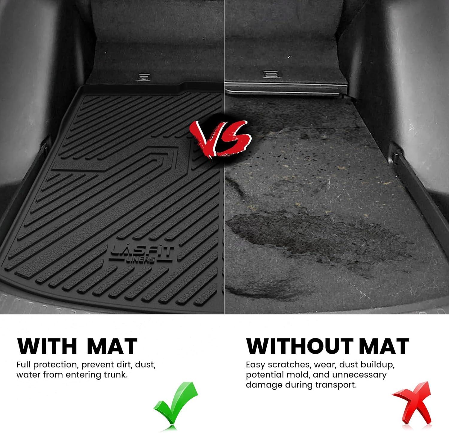 imageLASFIT Floor Mats ampamp Cargo Mat for Honda HRV 20162022 AWD Model All Weather TPE Custom Fit HRV Floor Liner Accessories 1st ampamp 2nd Row ampamp Trunk Mat Full Set Black Not for FWD2For Honda CRV  20232026  Cargo Mat Lower Position