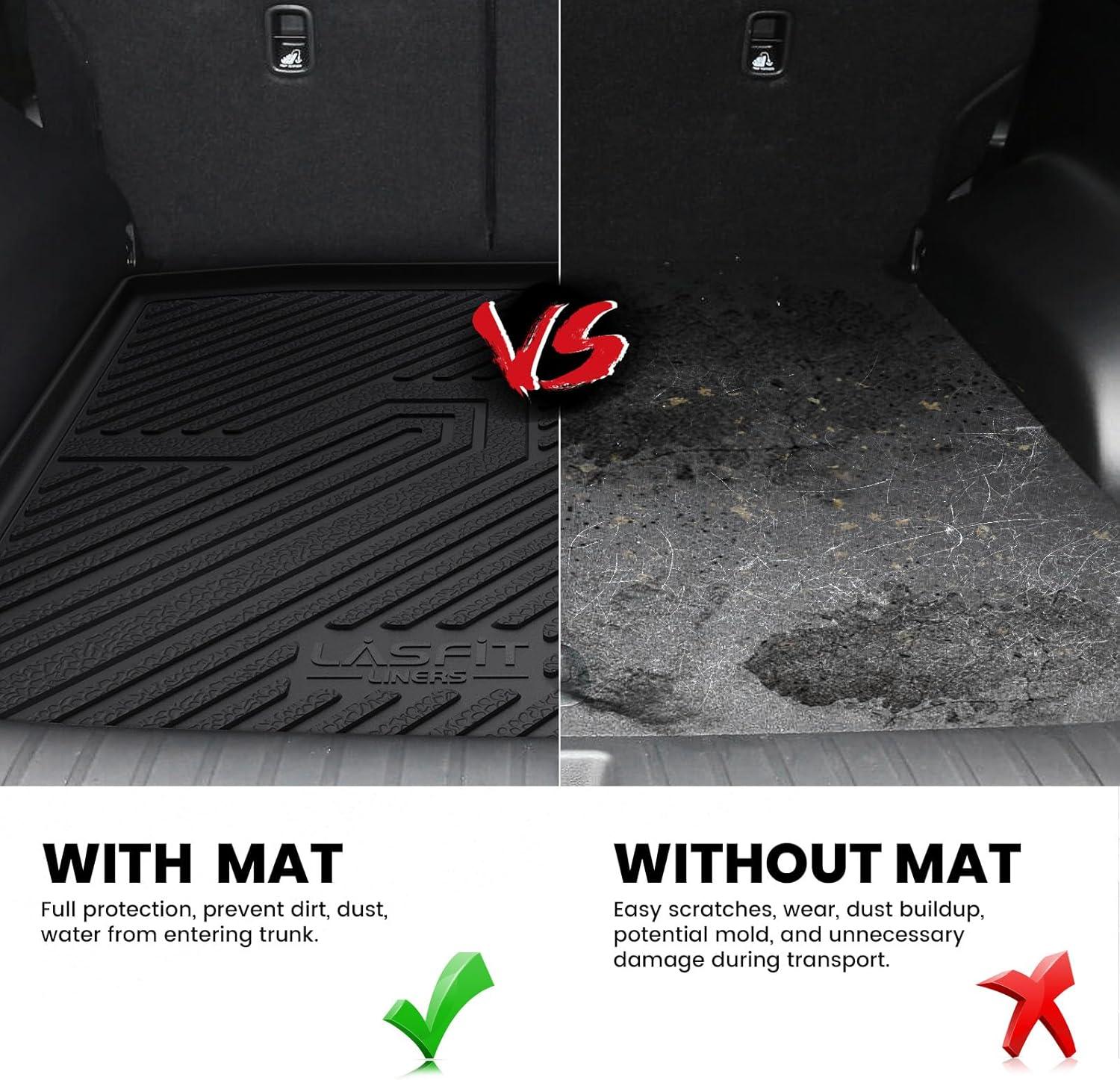 imageLASFIT Floor Mats ampamp Cargo Mat for Honda HRV 20162022 AWD Model All Weather TPE Custom Fit HRV Floor Liner Accessories 1st ampamp 2nd Row ampamp Trunk Mat Full Set Black Not for FWD2For Honda CRV  20172022  Full Set Lower Position