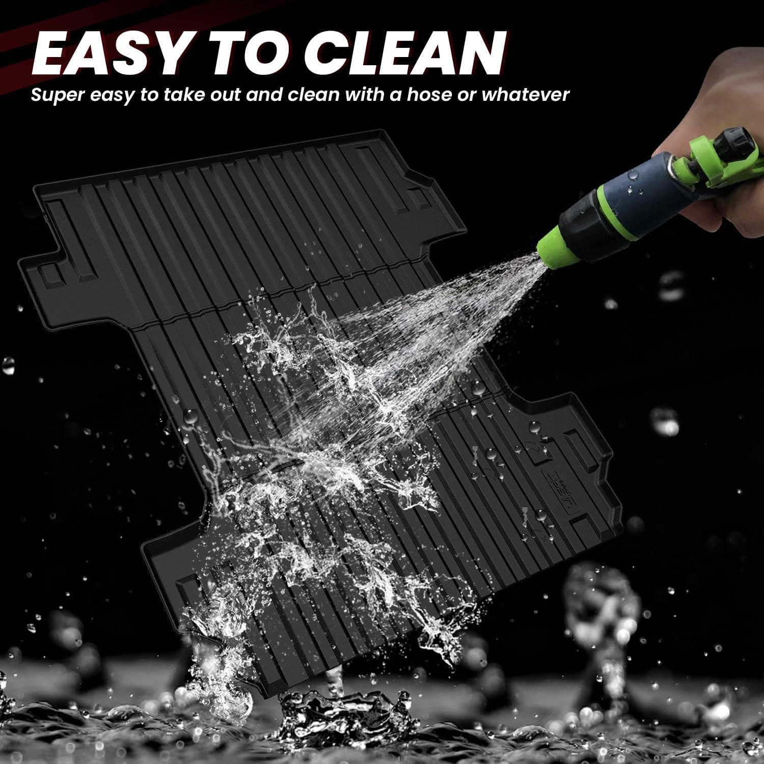 imageLASFIT Truck Bed Mat 20072018 Only Fit 58 FT Bed Not Fit 65FT81FT Bed for Chevrolet SilveradoGMC Sierra 1500 All Weather TPE Custom Fit Bed Liner 2007 New Body Only 1PC Black2 For SilveradoSierra 1500  20192026  66FT