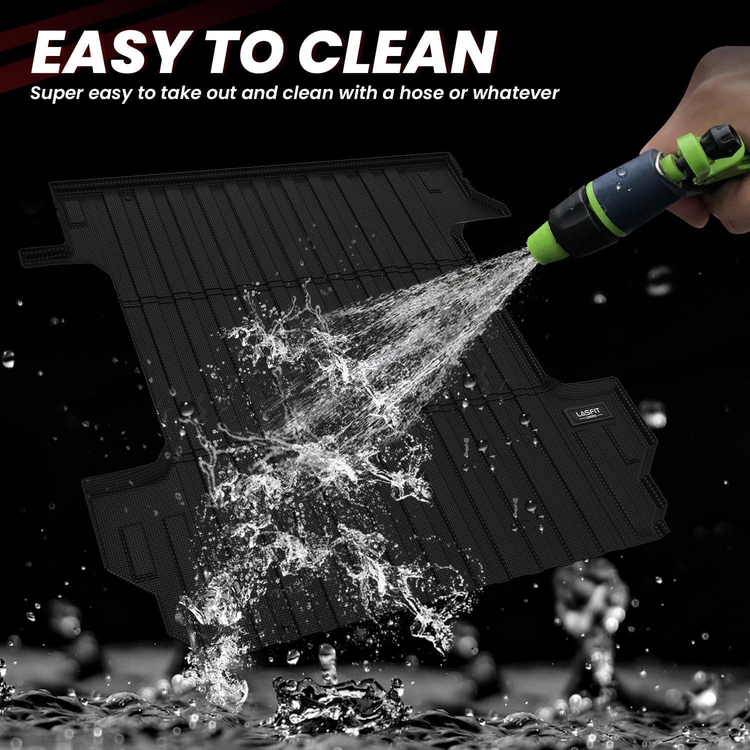 imageLASFIT Truck Bed Mat 20072018 Only Fit 58 FT Bed Not Fit 65FT81FT Bed for Chevrolet SilveradoGMC Sierra 1500 All Weather TPE Custom Fit Bed Liner 2007 New Body Only 1PC Black2 For SilveradoSierra 1500  20192026  58FT