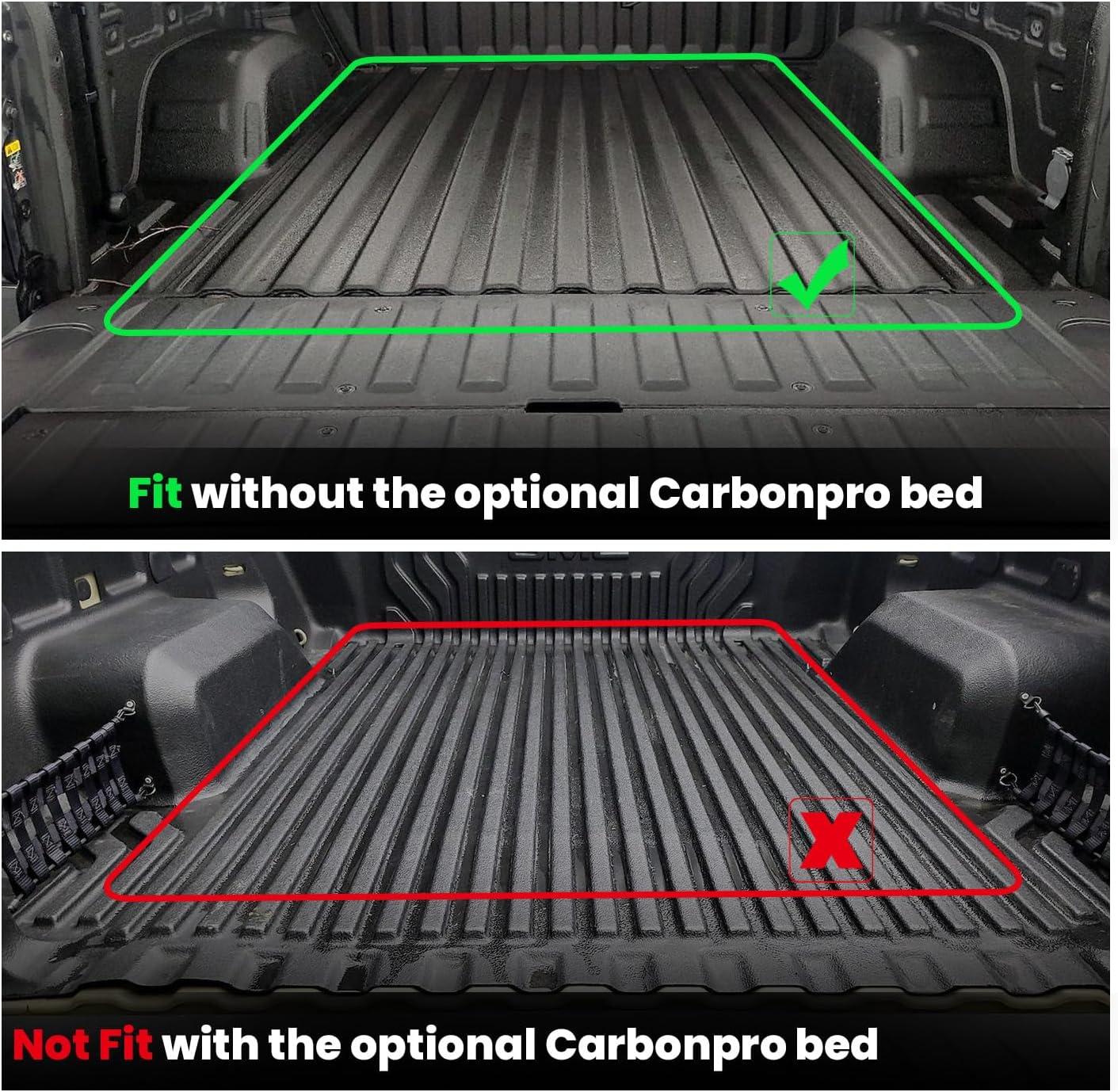 imageLASFIT Truck Bed Mat 20072018 Only Fit 58 FT Bed Not Fit 65FT81FT Bed for Chevrolet SilveradoGMC Sierra 1500 All Weather TPE Custom Fit Bed Liner 2007 New Body Only 1PC Black2 For SilveradoSierra 1500  20192026  58FT