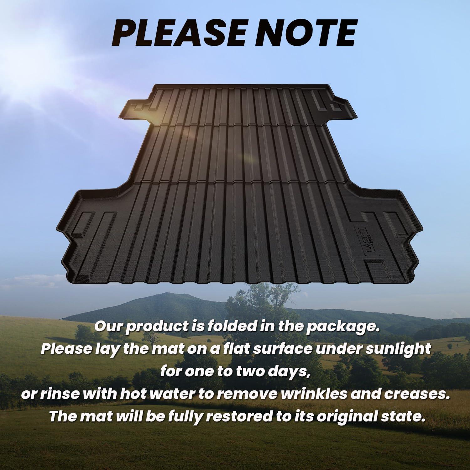 imageLASFIT Truck Bed Mat 20072018 Only Fit 58 FT Bed Not Fit 65FT81FT Bed for Chevrolet SilveradoGMC Sierra 1500 All Weather TPE Custom Fit Bed Liner 2007 New Body Only 1PC Black2 For SilveradoSierra 1500  20192026  66FT