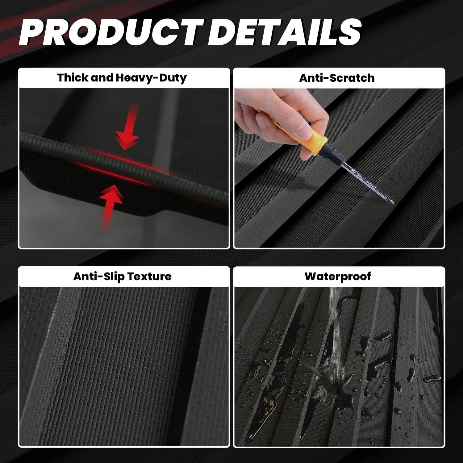 imageLASFIT Truck Bed Mat 20072018 Only Fit 58 FT Bed Not Fit 65FT81FT Bed for Chevrolet SilveradoGMC Sierra 1500 All Weather TPE Custom Fit Bed Liner 2007 New Body Only 1PC Black2 For SilveradoSierra 1500  20192026  66FT