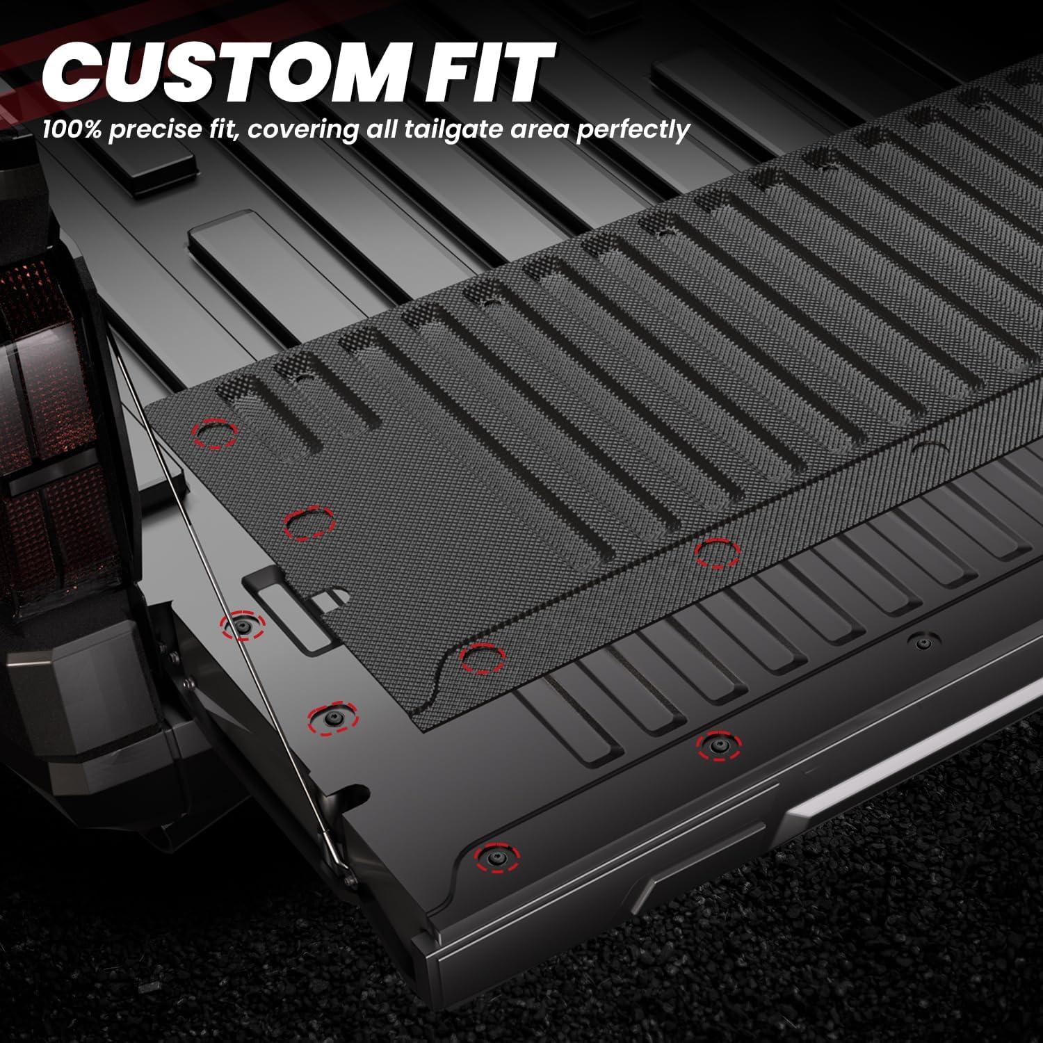 imageLASFIT Truck Bed Mat 20072018 Only Fit 58 FT Bed Not Fit 65FT81FT Bed for Chevrolet SilveradoGMC Sierra 1500 All Weather TPE Custom Fit Bed Liner 2007 New Body Only 1PC Black4 For Toyota Tacoma  20242026  Tailgate Mat