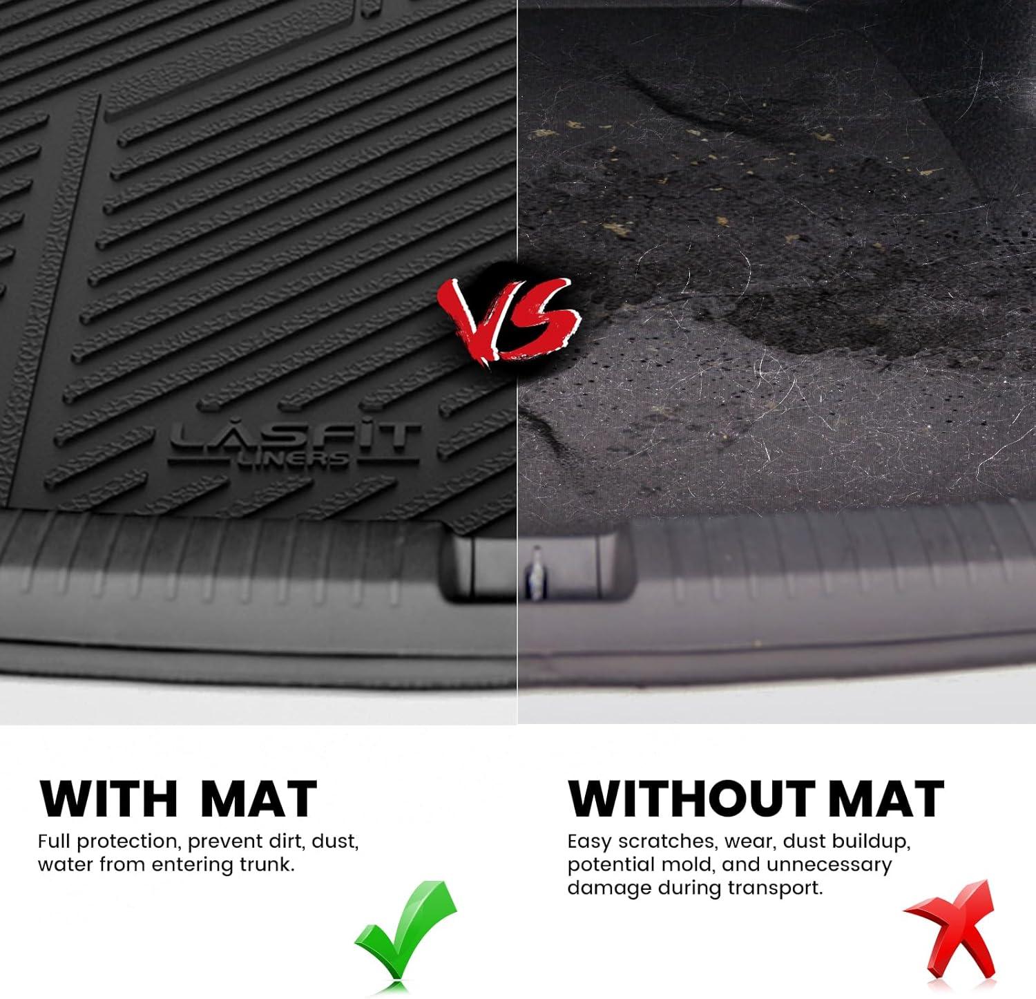 imageLASFIT Trunk Mat for Honda Accord 2013 2014 2015 2016 2017 Sedan Only All Weather Custom Fit TPE Cargo Mat Trunk Tray Cargo Tray Black Not for Coupe ampamp Hybrid5For Honda Accord  20132017  Trunk Mat