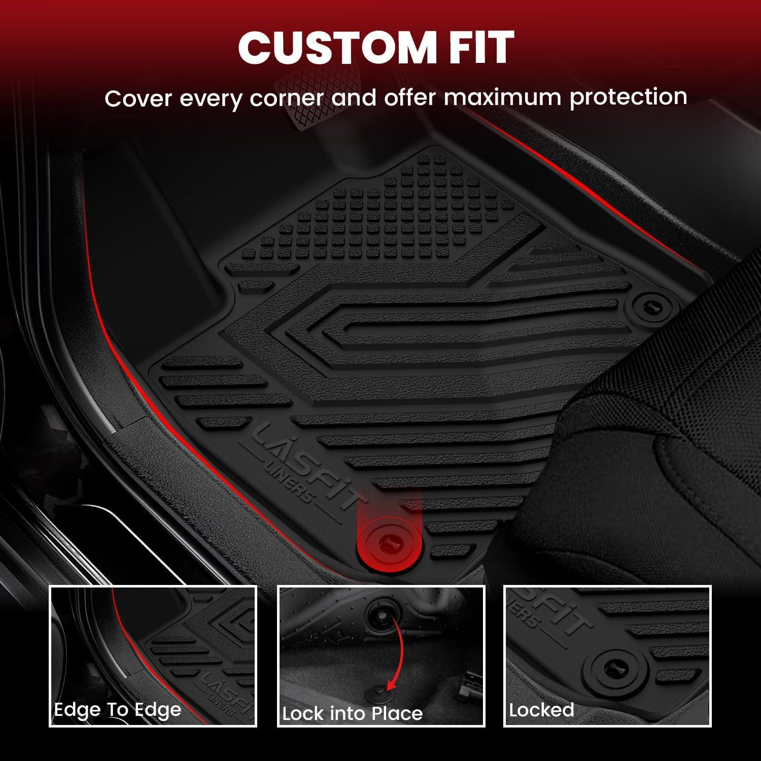 imageLASFIT Trunk Mat for Honda Accord 2013 2014 2015 2016 2017 Sedan Only All Weather Custom Fit TPE Cargo Mat Trunk Tray Cargo Tray Black Not for Coupe ampamp Hybrid6For Honda HRV  20232026  1st  2nd Row