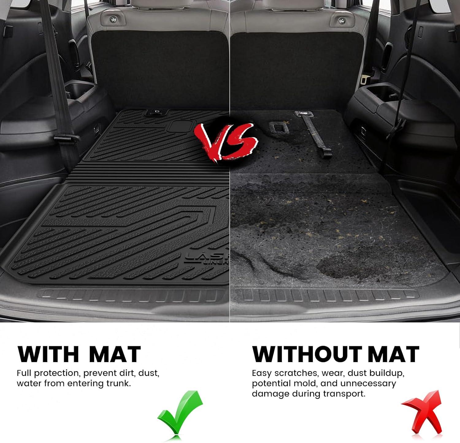 imageLASFIT Trunk Mat for Honda Accord 2013 2014 2015 2016 2017 Sedan Only All Weather Custom Fit TPE Cargo Mat Trunk Tray Cargo Tray Black Not for Coupe ampamp Hybrid4For Honda Pilot  20162025  Trunk Mat