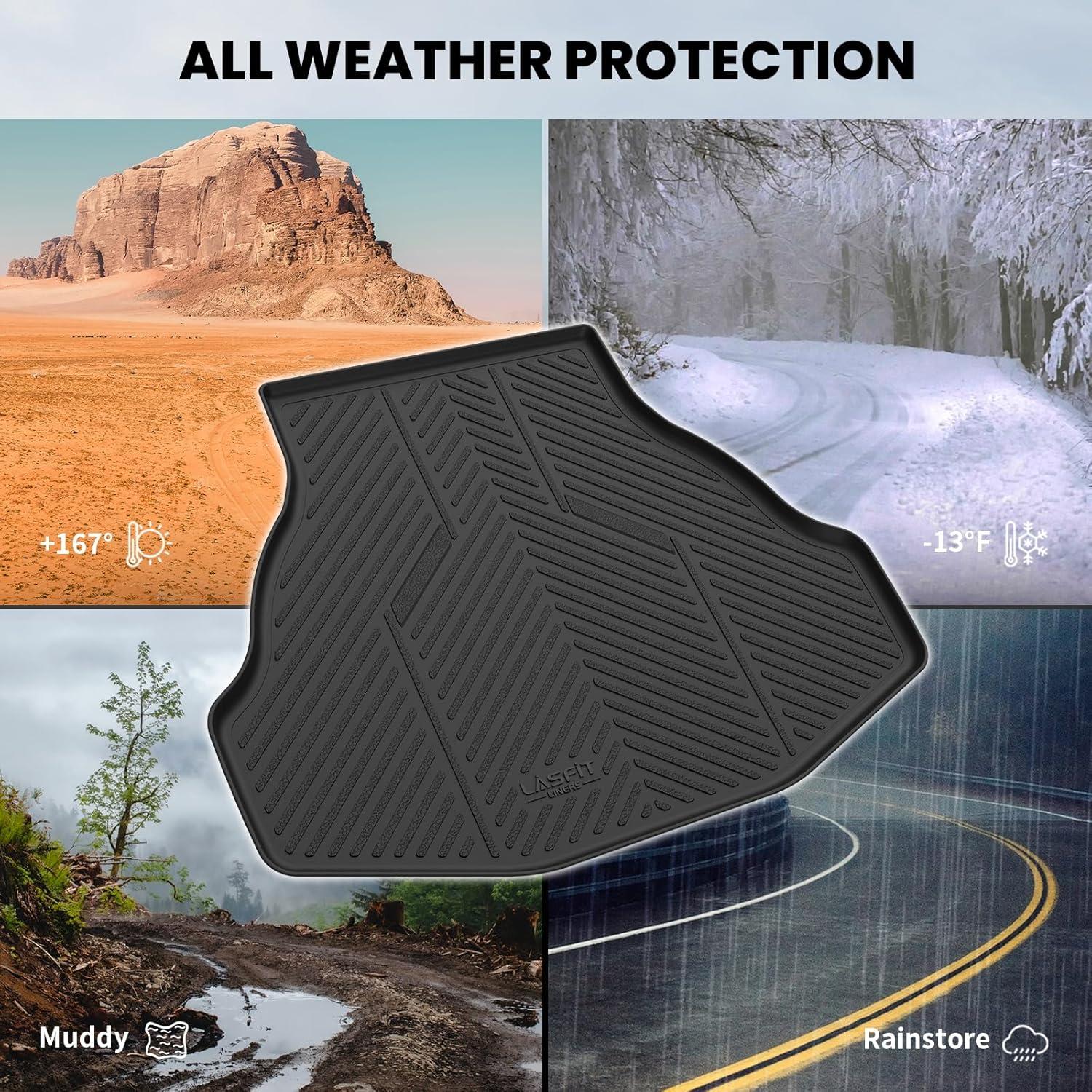 imageLASFIT Trunk Mat for Honda Accord 2013 2014 2015 2016 2017 Sedan Only All Weather Custom Fit TPE Cargo Mat Trunk Tray Cargo Tray Black Not for Coupe ampamp Hybrid5For Honda Accord  20132017  Trunk Mat