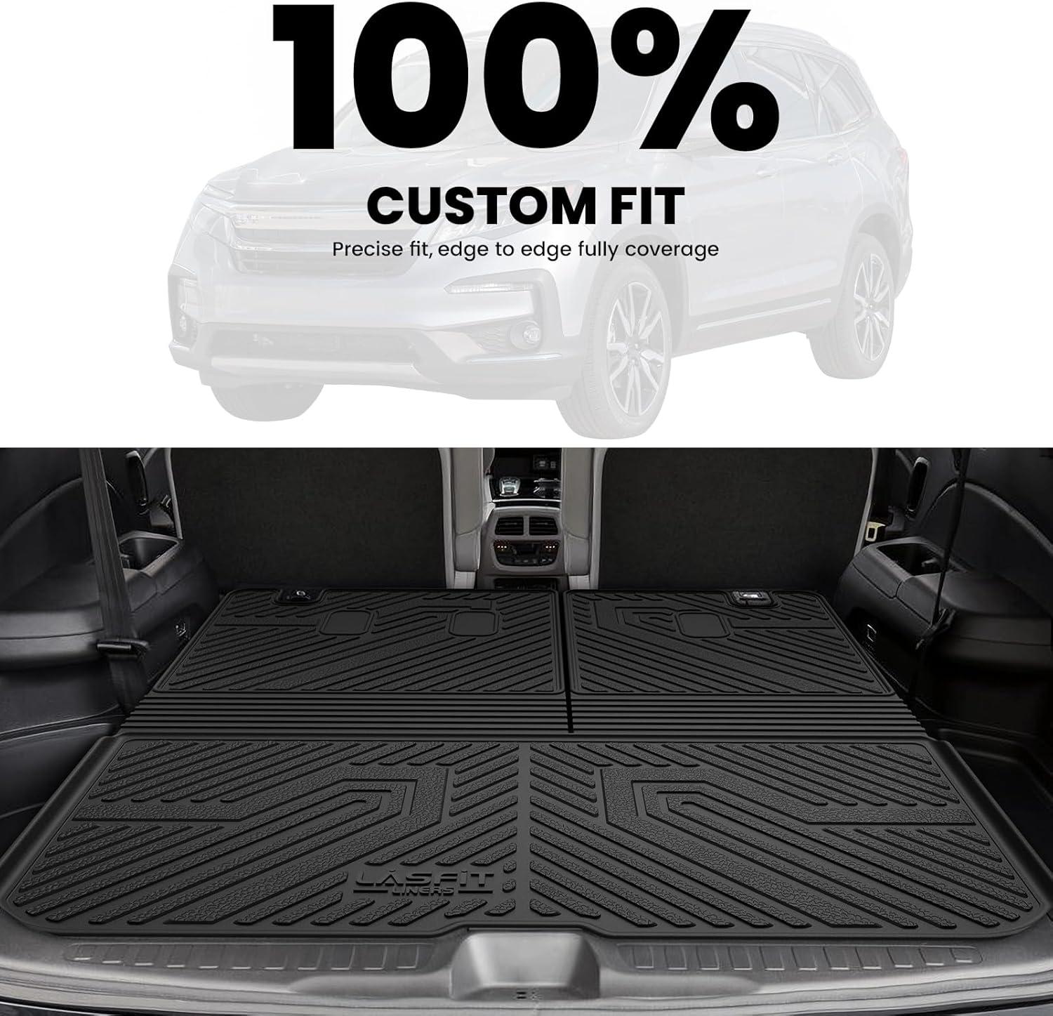 imageLASFIT Trunk Mat for Honda Accord 2013 2014 2015 2016 2017 Sedan Only All Weather Custom Fit TPE Cargo Mat Trunk Tray Cargo Tray Black Not for Coupe ampamp Hybrid4For Honda Pilot  20162025  Trunk Mat