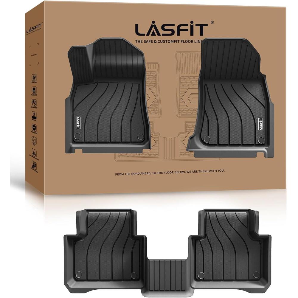 imageLASFIT Floor Mats ampamp Cargo Mat for Acura RDX 20192026 All Weather Floor Liner TPE Custom Fit 1st ampamp 2nd Row Rubber Car Mats and Cargo Liner for Acura RDX Automotive Accessories Black Tasteless20192026  For Porsche Cayenne  Floor Mats