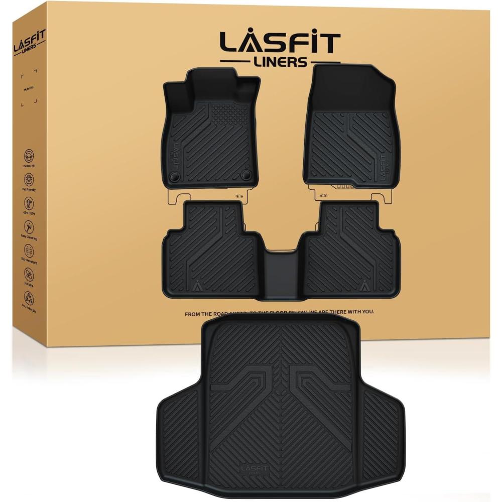 imageLASFIT Floor Mats ampamp Cargo Mat for Honda HRV 20162022 AWD Model All Weather TPE Custom Fit HRV Floor Liner Accessories 1st ampamp 2nd Row ampamp Trunk Mat Full Set Black Not for FWD3For Honda Accord  20182022  Full Set