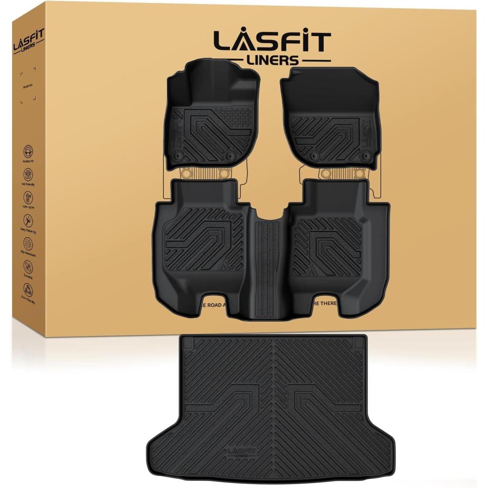 imageLASFIT Trunk Mat for Honda Accord 2013 2014 2015 2016 2017 Sedan Only All Weather Custom Fit TPE Cargo Mat Trunk Tray Cargo Tray Black Not for Coupe ampamp Hybrid6For Honda HRV FWD  20162022  Full Set