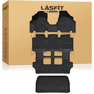 imageLASFIT Cargo Mat with Backrest Mat for Honda CRV 2026 2025 2024 2023 Include Hybrid Models All Weather Custom Fit TPE Trunk Mat Trunk Liner Cargo Liner with Seatback Mat in Upper Position Black4For Honda Odyssey  20112017  Full Set