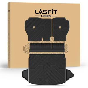 imageLASFIT Cargo Mat with Backrest Mat for Honda CRV 2026 2025 2024 2023 Include Hybrid Models All Weather Custom Fit TPE Trunk Mat Trunk Liner Cargo Liner with Seatback Mat in Upper Position Black1For Honda CRV  20232025  Cargo Mat with Backrest Mat Upper Position