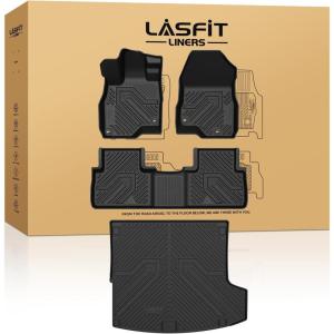 imageLASFIT Floor Mats ampamp Cargo Mat for Acura RDX 20192026 All Weather Floor Liner TPE Custom Fit 1st ampamp 2nd Row Rubber Car Mats and Cargo Liner for Acura RDX Automotive Accessories Black Tasteless20192026  For Acura RDX  1st  2nd Row  Cargo