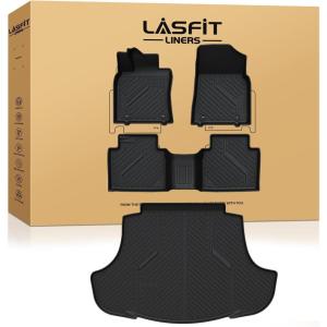 imageLASFIT Floor Mats ampamp Trunk Mat ampamp Backrest Mats for Acura Mdx 20222026 Cargo Mat All Weather TPE Mats Custom Fit Floor Liner for Mdx 1st ampamp 2nd ampamp 3rd Row Car Mats ampamp Cargo Liner Black Easy to Clean20192025For Lexus ESFloorCargo Mats