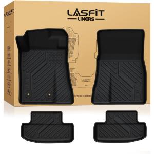 imageLASFIT Floor Mats for Ford F150 20152026  F150 Lightning 20222025 SuperCrew Rear wo Fold Flat Storage Carpet Floor All Weather Protector TPE Truck Liners 1st ampamp 2nd Row 3pcs Black8 Mustang 1525  2Rows