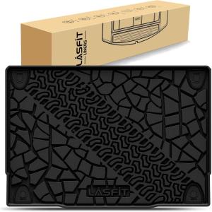 imageLASFIT Floor Mats for Ford F150 20152026  F150 Lightning 20222025 SuperCrew Rear wo Fold Flat Storage Carpet Floor All Weather Protector TPE Truck Liners 1st ampamp 2nd Row 3pcs Black4 Bronco 4door 2125  Cargo