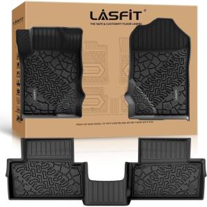 imageLASFIT Trunk ampamp Backrest Mat for Ford Explorer 20202025 2026 Custom Fit All Weather Protector TPE OnePiece Design Easy Installation Trunk with Seatback Mat 1pc Black4 Bronco 2door 2125  2Rows Carpet Floor