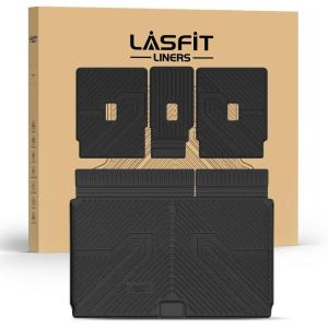 imageLASFIT Trunk ampamp Backrest Mat for Ford Explorer 20202025 2026 Custom Fit All Weather Protector TPE OnePiece Design Easy Installation Trunk with Seatback Mat 1pc Black8 Expedition MaxNavigator L 25  CargoSeatback