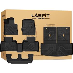 imageLASFIT Trunk ampamp Backrest Mat for Ford Explorer 20202025 2026 Custom Fit All Weather Protector TPE OnePiece Design Easy Installation Trunk with Seatback Mat 1pc Black3 Explorer 6Seat 2025  Combo Set