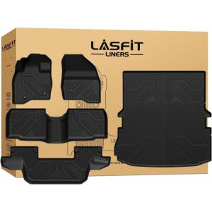 imageLASFIT Trunk ampamp Backrest Mat for Ford Explorer 20202025 2026 Custom Fit All Weather Protector TPE OnePiece Design Easy Installation Trunk with Seatback Mat 1pc Black3 Explorer 7Seat 1519  Combo Set