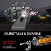 imageLASFIT 42 inch LED Light Bar IP67 Waterproof Spot Flood Combo Beam Off Road Driving Light for Wrangler Cherokee Gladiator F150 Explorer Ranger RamAmber