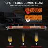 imageLASFIT 42 inch LED Light Bar IP67 Waterproof Spot Flood Combo Beam Off Road Driving Light for Wrangler Cherokee Gladiator F150 Explorer Ranger RamAmber