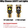 imageLASFIT 912 921 LED Bulb Reverse Light Backup Light White and Third Brake Bulbs Light Red Combo T15 W16W Canbus Error Free LightNonPolarity 4 PCS