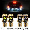 imageLASFIT 912 921 LED Bulb Reverse Light Backup Light White and Third Brake Bulbs Light Red Combo T15 W16W Canbus Error Free LightNonPolarity 4 PCS