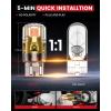 imageLASFIT 921 LED Bulb Reverse Lights 912 T15 Back Up Light CANBUS Error Free W16W 906 Reversing Bulb 904 916 6000K Xenon White New Upgrade Design Plug and Play Pack of 2Amber
