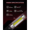 imageLASFIT Bright 31mm LED Festoon 30MM DE3175 DE3021 6428 DE3022 DE3023 Bulb Canbus Error Free 400LM 6000K Extremely Bright Use for Dome Map Door Interior Door Trunk Glove Box Lights Xenon White 2pcs44mm