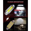 imageLASFIT Bright 31mm LED Festoon 30MM DE3175 DE3021 6428 DE3022 DE3023 Bulb Canbus Error Free 400LM 6000K Extremely Bright Use for Dome Map Door Interior Door Trunk Glove Box Lights Xenon White 2pcs44mm