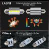 imageLASFIT Bright 31mm LED Festoon 30MM DE3175 DE3021 6428 DE3022 DE3023 Bulb Canbus Error Free 400LM 6000K Extremely Bright Use for Dome Map Door Interior Door Trunk Glove Box Lights Xenon White 2pcs36mm