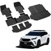 imageLASFIT Floor Mats Custom Fit for Toyota CorollaMatrix 20092013Pontiac Vibe 2009 2010 AllWeather Protection TPE 1st ampamp 2nd Row Car Liners for Toyota Accsessories Easy to Clean Black20202026Highlander HybridFloorCargo Mats
