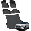 imageLASFIT Floor Mats ampamp Cargo Mat for Hyundai Santa Fe 2023 2022 2021 Only Fit Gas Not Fit Hybrid or PHEV All Weather TPE Custom Fit Floor Liners Accessoires Full Set Car Mats and Trunk Mats2For Hyundai Santa Fe  20212023  Gas