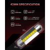 imageLASFIT Super Bright 42MM LED Festoon 41MM 2112 578 2122 LED Use for Dome Map Door Interior Door Trunk Glove Box Lights 6000K White Light Upgraded2pcs4 Bulbs