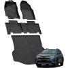 imageLASFIT TrunkampampSeatback Mats for Toyota 4Runner 20132024 5 SeatsAll Weather TPE Custom Fit Floor Liner for 4 Runner 5th gen 2 Row Car Mats BlackNot fit Equipped Sliding Cargo Tray Option2For Rav420132018Floor  Trunk Mats