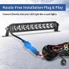 imageLASFIT Wiring Harness Kit LED Pod Lights 12V On Off Switch Power Relay Blade Fuse 18AWG for Off Road Lights LED Work Light2 Leads1 LEAD320W