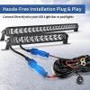 imageLASFIT Wiring Harness Kit LED Pod Lights 12V On Off Switch Power Relay Blade Fuse 18AWG for Off Road Lights LED Work Light2 Leads2 LEADS240W