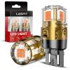 imageLASFIT 7443 LED Bulb Amber 7440 Turn Signal 992 T20 Super Bright High Power Blinker Light Side Marker Light Polarity Free Amber Yellow Pack of 2Need Resistor L27443A
