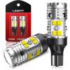 imageLASFIT 921 LED Bulb Reverse Lights 912 T15 Back Up Light CANBUS Error Free W16W 906 Reversing Bulb 904 916 6000K Xenon White New Upgrade Design Plug and Play Pack of 2White