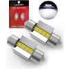 imageLASFIT Bright 31mm LED Festoon 30MM DE3175 DE3021 6428 DE3022 DE3023 Bulb Canbus Error Free 400LM 6000K Extremely Bright Use for Dome Map Door Interior Door Trunk Glove Box Lights Xenon White 2pcs1 pair 31mm