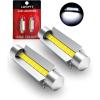 imageLASFIT Bright 31mm LED Festoon 30MM DE3175 DE3021 6428 DE3022 DE3023 Bulb Canbus Error Free 400LM 6000K Extremely Bright Use for Dome Map Door Interior Door Trunk Glove Box Lights Xenon White 2pcs44mm